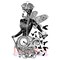 Deep Red Stamps Queen of Time Rubber Cling Stamp 2.1 x 3.2 inches
